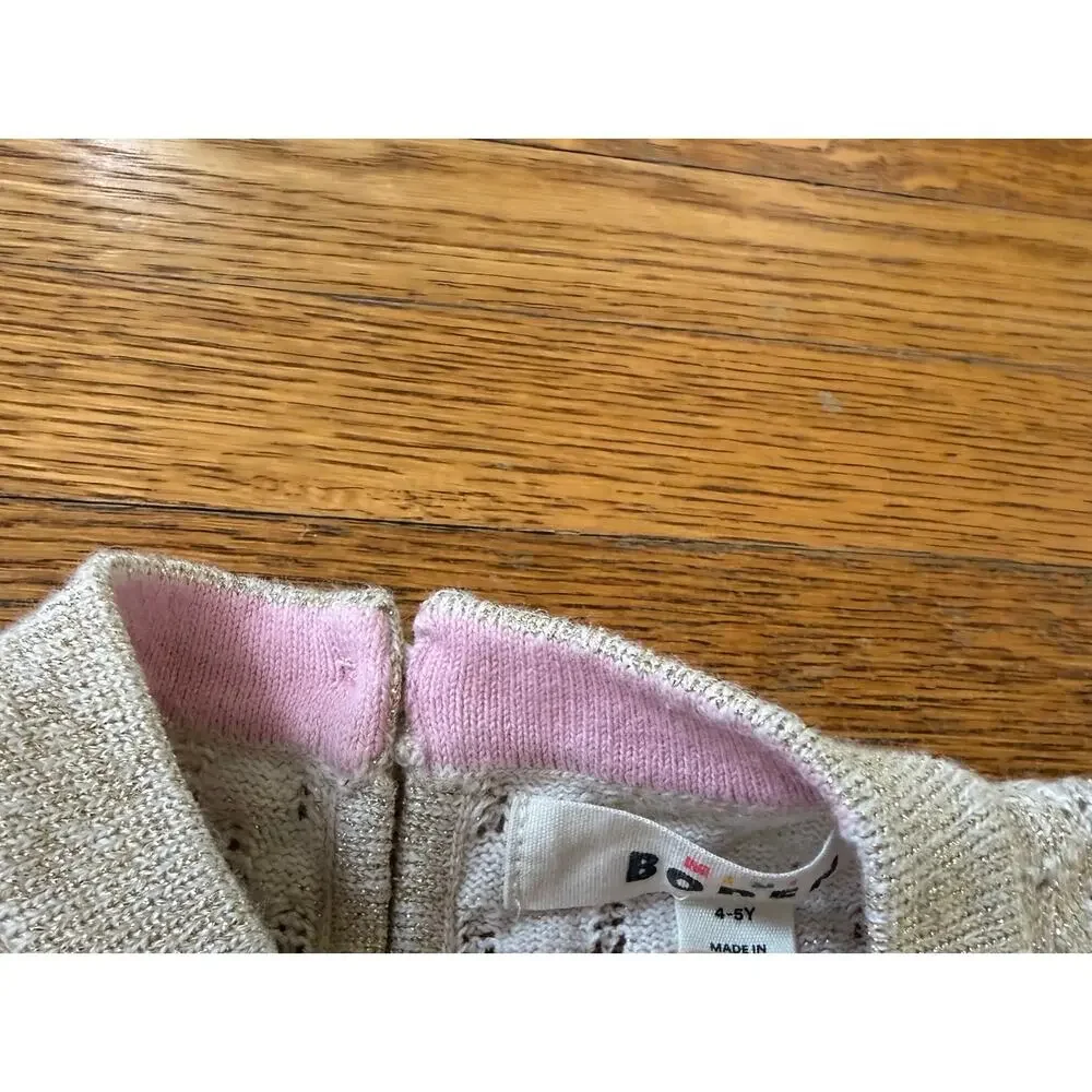 Mini Boden Girls' Sparkly Knit Tiered Dress Size 4-5